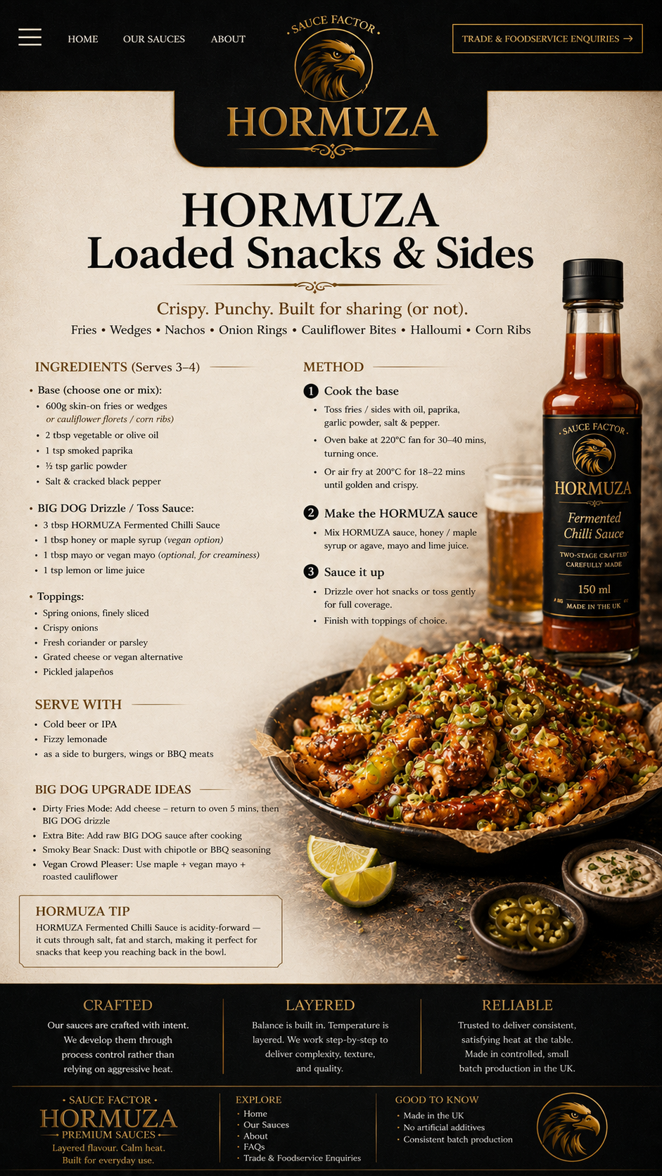 HORMUZA Loaded Snacks & Sides