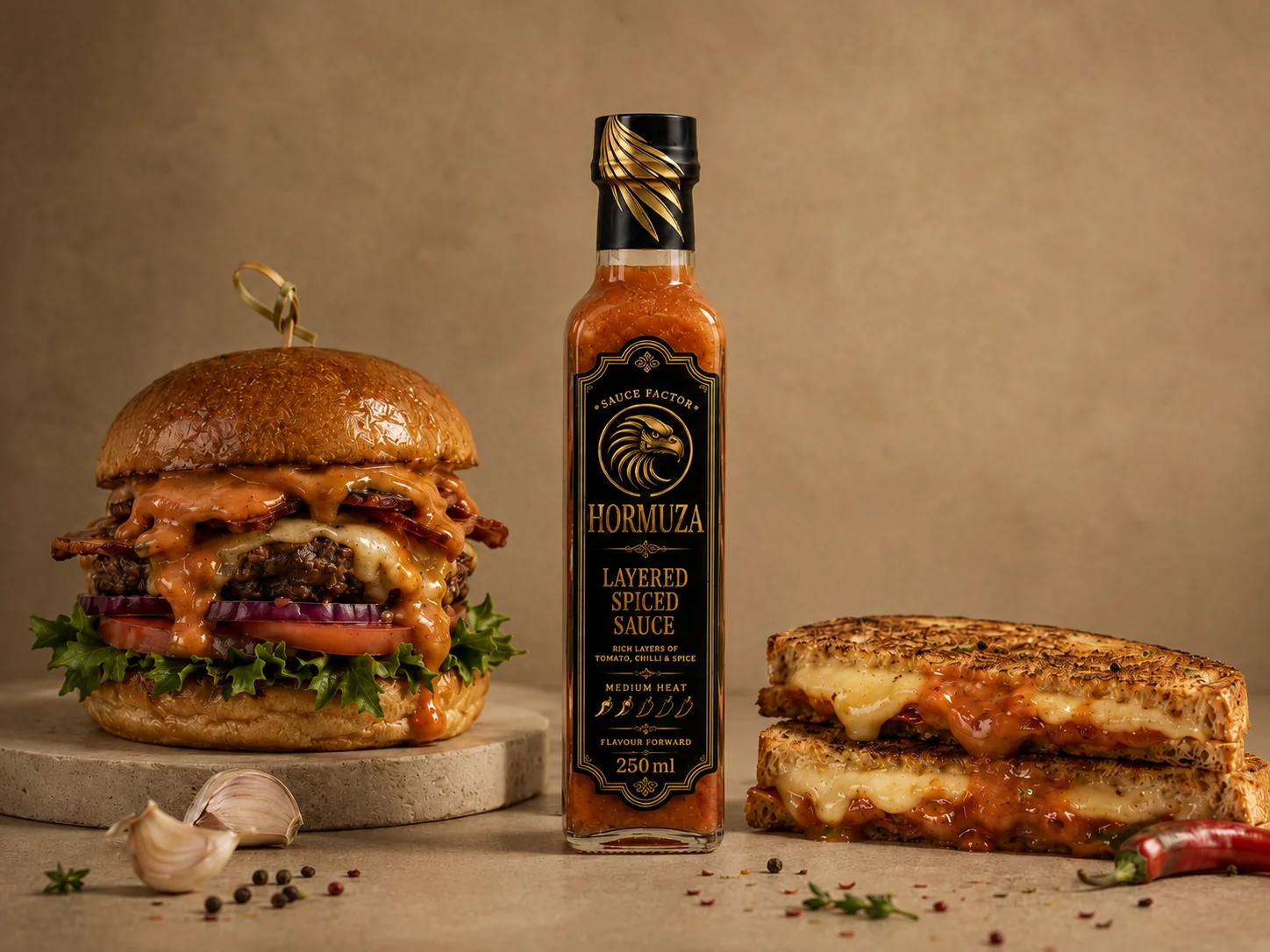 Loaded Burgers & Toasties — BBQ Drizzle Burgers. Take your burgers to the next level with a bold, saucy BBQ drizzle.